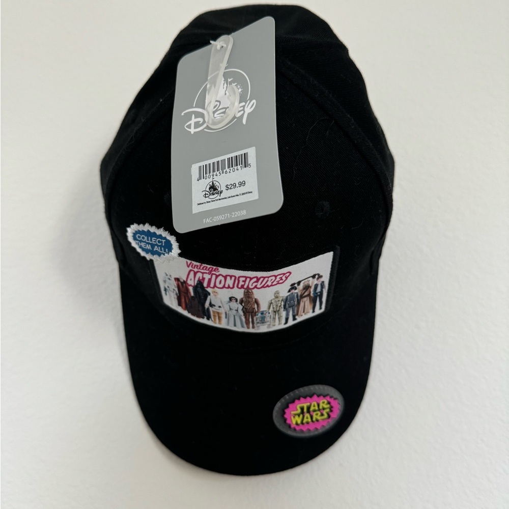 NWT Star Wars Hat Cap Vintage Action Figures Disney black